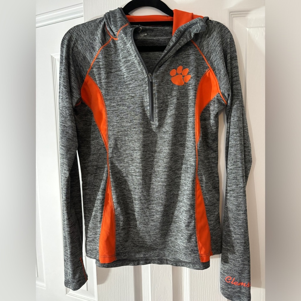 EUC Clemson Quarter Zip with Hood size S